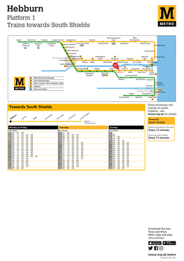 Hebburn Platform 1 Trains Towards South Shields