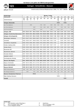 Sulingen - Schwaförden - Bassum Gültig Ab: 15.12.19 Verkehrsverbund Bremen/Niedersachsen (VBN), Tel.: 0421 / 596059