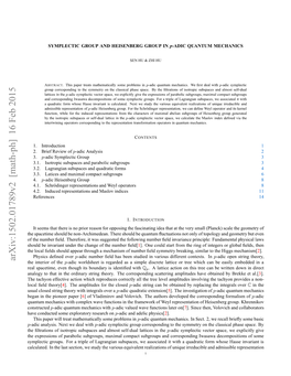 Symplectic Group and Heisenberg Group in P-Adic Quantum Mechanics