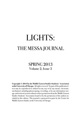 Lights: the Messa Journal