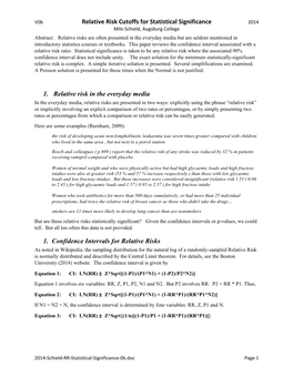 Relative Risk Cutoffs For-Statistical-Significance