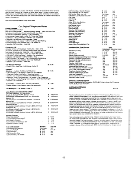 Cox Digital Telephone Rates