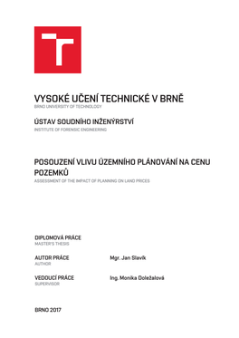 Vysoké Učení Technické V Brně Brno University of Technology