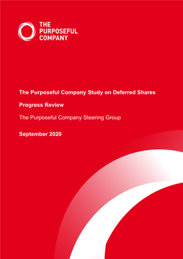 Study on Deferred Shares Progress Review