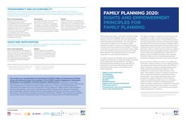 Rights and Empowerment Principles for Family Planning