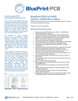 Blueprint-PCB for PADS, Orcad, CADSTAR Or Altium Page 1 of 4