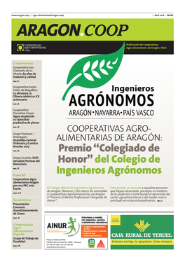 Aragon.Coop III Agro-Alimentarias@Aragon.Coop III Abril 2018 III Nº 40 ARAGON .COOP