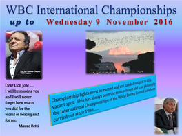 WBC International Championships