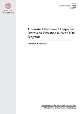 Automatic Detection of Unspecified Expression Evaluation in Freertos Programs