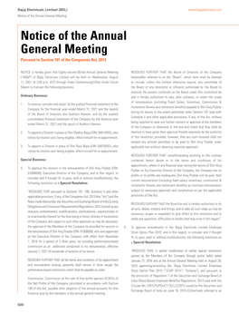 Notice of the Annual General Meeting