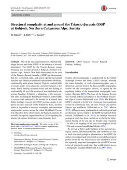 Structural Complexity at and Around the Triassic–Jurassic GSSP at Kuhjoch, Northern Calcareous Alps, Austria