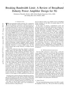 Breaking Bandwidth Limit: a Review of Broadband Doherty Power Amplifier Design for 5G