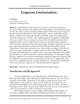 Corporate Limitarianism