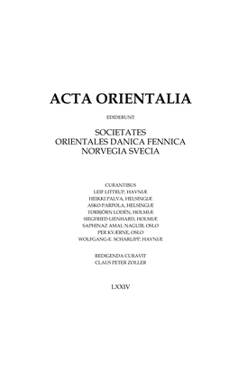 Acta Orientalia