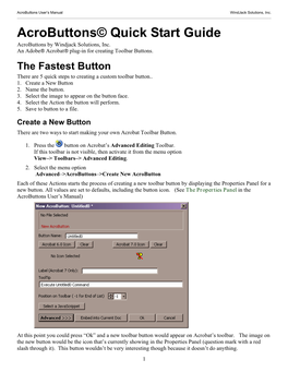 Acrobuttons Quick Start Tutorial