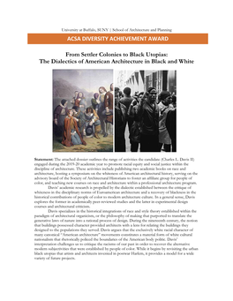 From Settler Colonies to Black Utopias: the Dialectics of American Architecture in Black and White