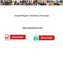 Joseph Maguire Testimony Transcript