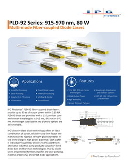 PLD-92 Laser Diode Datasheet