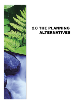 2.0 the Planning Alternatives