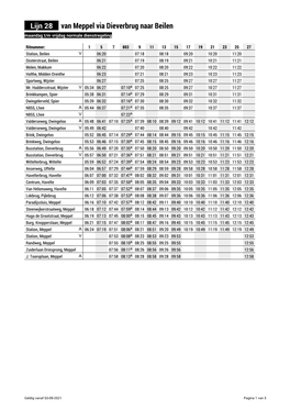 Lijn 28 Van Meppel Via Dieverbrug Naar Beilen Maandag T/M Vrijdag Normale Dienstregeling