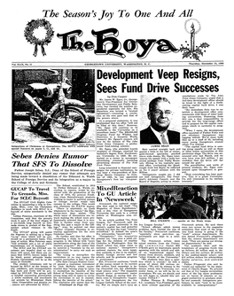 Development Veep Resigns, Sees Fund Drive Successes by Mendations Made by the .Iohn Don Casper Price .Jones Company, Urged That a Mr