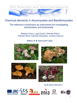 Chemical Elements in Ascomycetes and Basidiomycetes