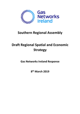 Southern Regional Assembly Draft Regional Spatial and Economic Strategy