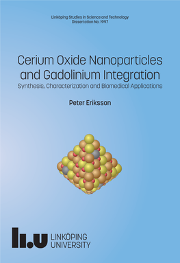 Cerium Oxide Nanoparticles and Gadolinium Integration