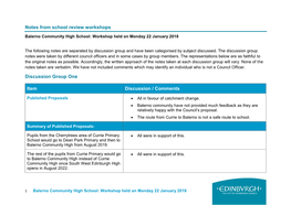 Balerno High School Workshop 22 January 2018