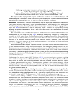 Multi-Script Morphological Transducers and Transcribers for Seven Turkic