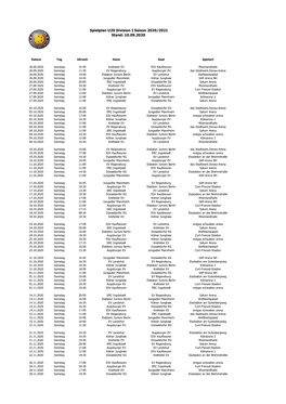 Spielplan U20 Division I Saison 2020/2021 Stand: 10.09.2020