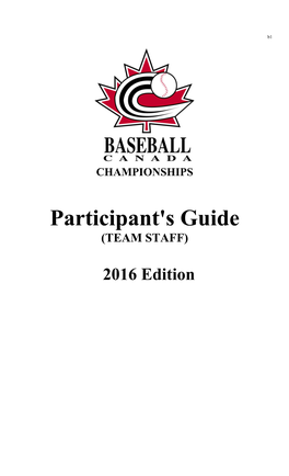 Participant's Guide (TEAM STAFF)