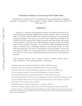 Population Gradients in Local Group Dwarf Spheroidals