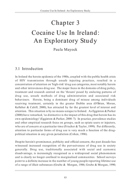 Cocaine Use in Ireland: an Exploratory Study