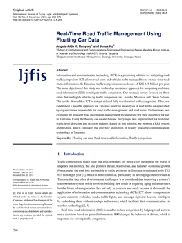 Real-Time Road Traffic Management Using Floating Car Data