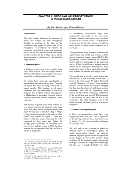 Chapter 1. Price and Welfare Dynamics in Rural Madagascar