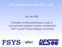 PC Partitioning and OS2 LVM