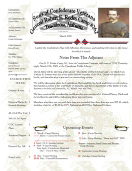March 2009 Rodes Camp Newsletter