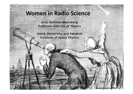 Women in Radio Science