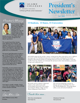 President's Newsletter