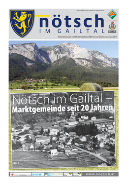 Nötsch Im Gailtal – Marktgemeinde Seit 20 Jahren