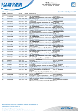 TSV Ziemetshausen Alle Vereinsspiele in Der Übersicht Zeit: 01.10.2021 - 28.11.2021