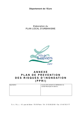 Annexe Plan De Prevention Des Risques D'inondation