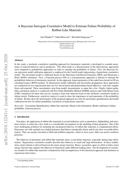 A Bayesian Surrogate Constitutive Model to Estimate Failure Probability of Rubber-Like Materials