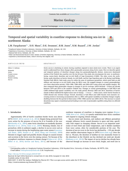 Farquharson Et Al 2018. Coastal Changes Chukchi Sea. Marine