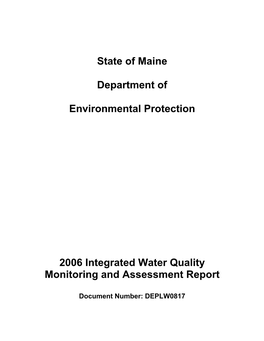 State of Maine Department of Environmental Protection 2006