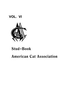 American Cat Association Stud Book #6