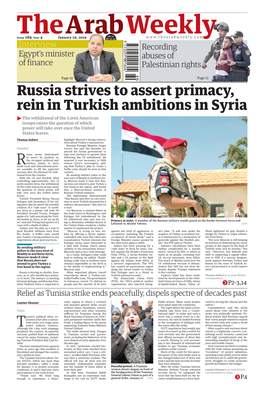 Russia Strives to Assert Primacy, Rein in Turkish Ambitions in Syria