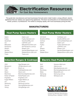 Electrification Resources for East Bay Homeowners