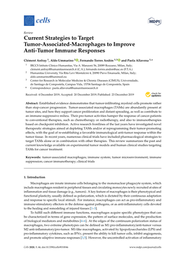 Current Strategies to Target Tumor-Associated-Macrophages to Improve Anti-Tumor Immune Responses